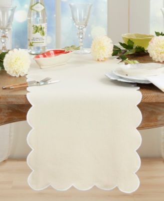 Scalloped Table Runner, 16" x 72"
