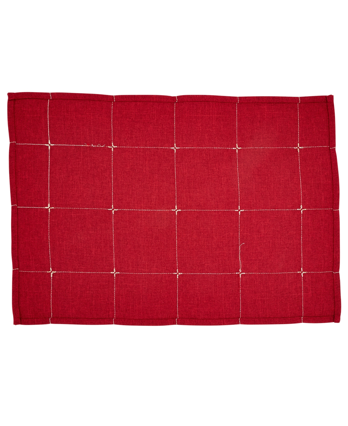 Saro Lifestyle Embroidered Placemat, Set Of 4 In Red