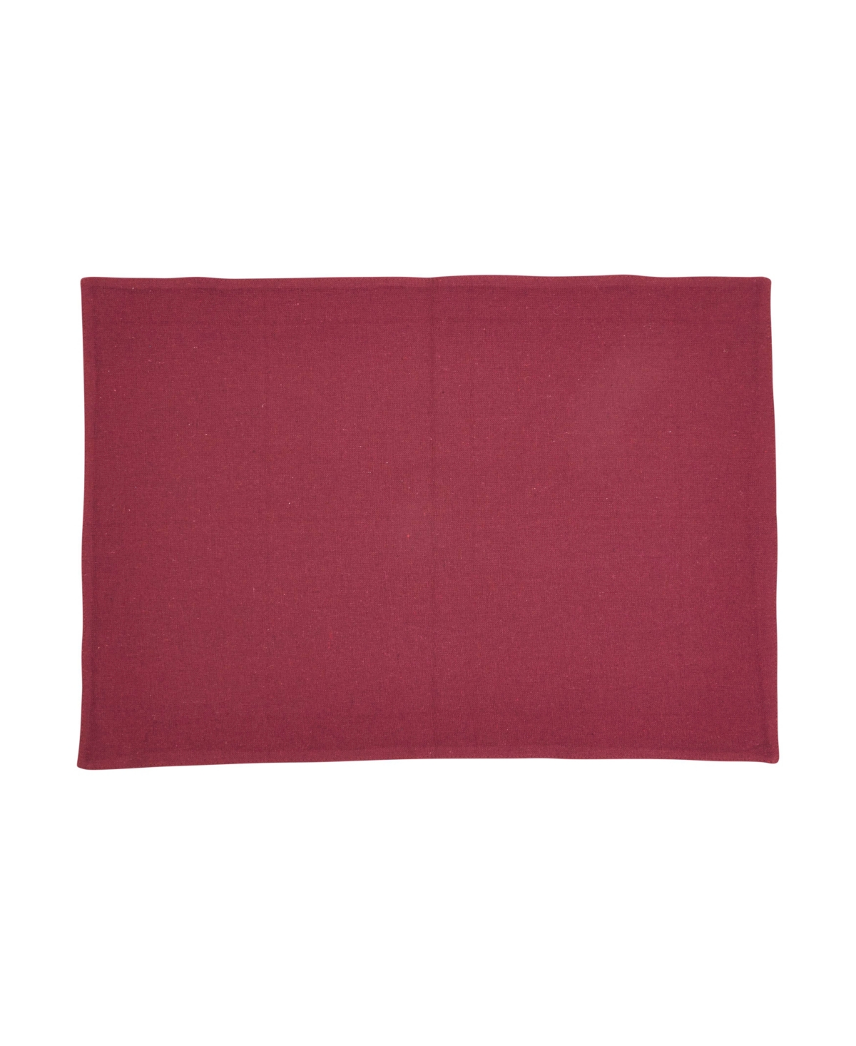 Saro Lifestyle Rustic Plaid Placemat And Napkin Set, Set Of 8 In Red