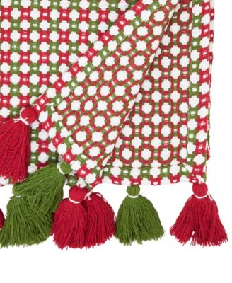 Woven Tassel Table Runner, 13" x 72"