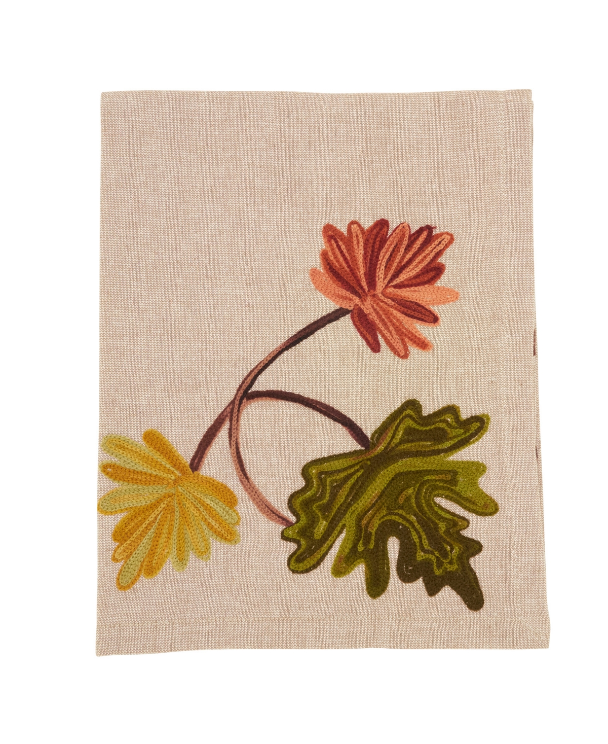 Saro Lifestyle Golden Grove Leaf Napkin, Set of 4