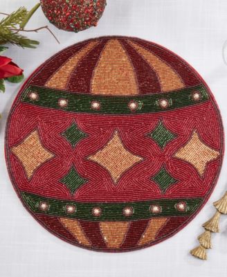 Beaded Ornament Placemat, Set of 4