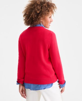 Petite Whimsy Long Sleeve Pull-On Sweater, Macy's Exclusive