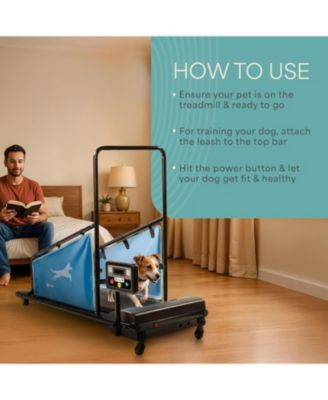 PawRunner Compact Dog Treadmill – Indoor Pet Fitness Machine for Small & Medium Dogs up to 130 lbs – Durable Treadmill for Canine Exercise & Health