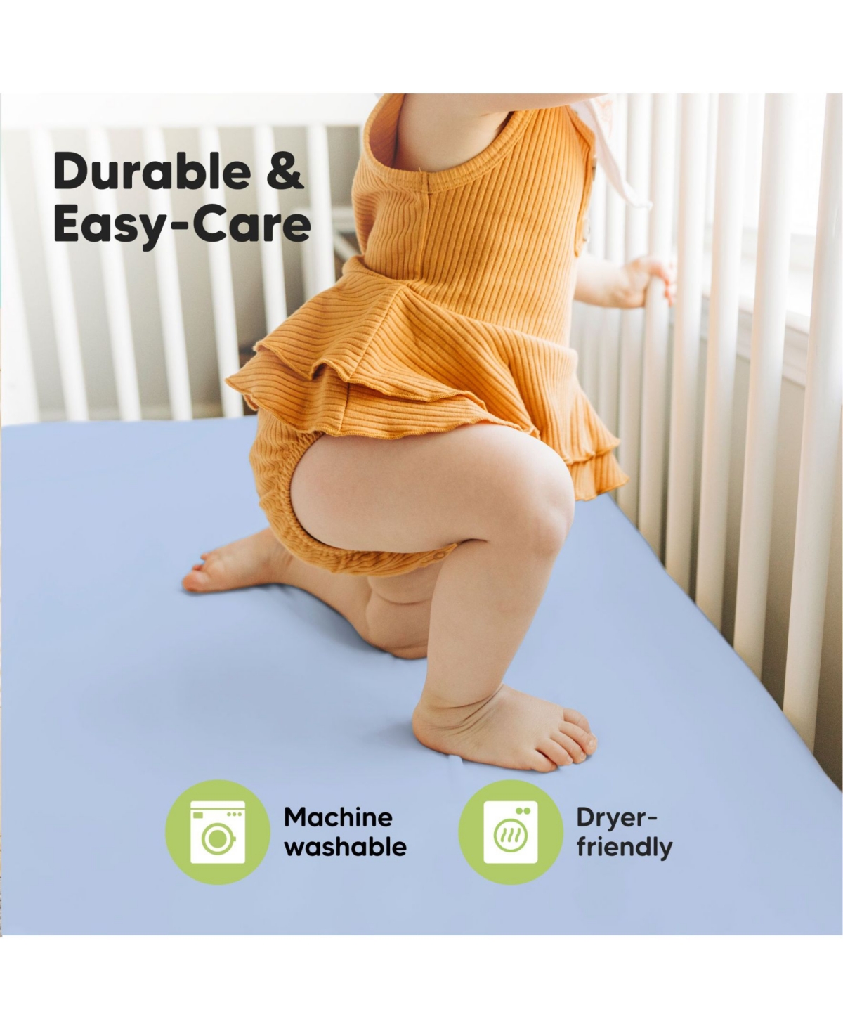 KeaBabies 2pk Fitted Crib Sheets for Boys, Girls, Baby Sheet, Standard Nursery Sheet Cover