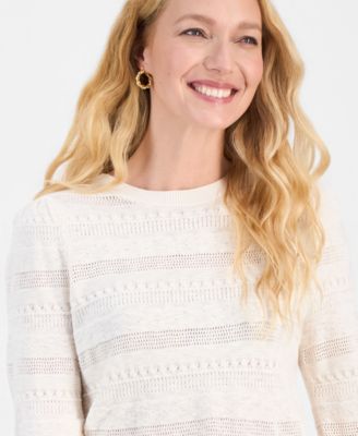 Women's Pointelle Crewneck Sweater