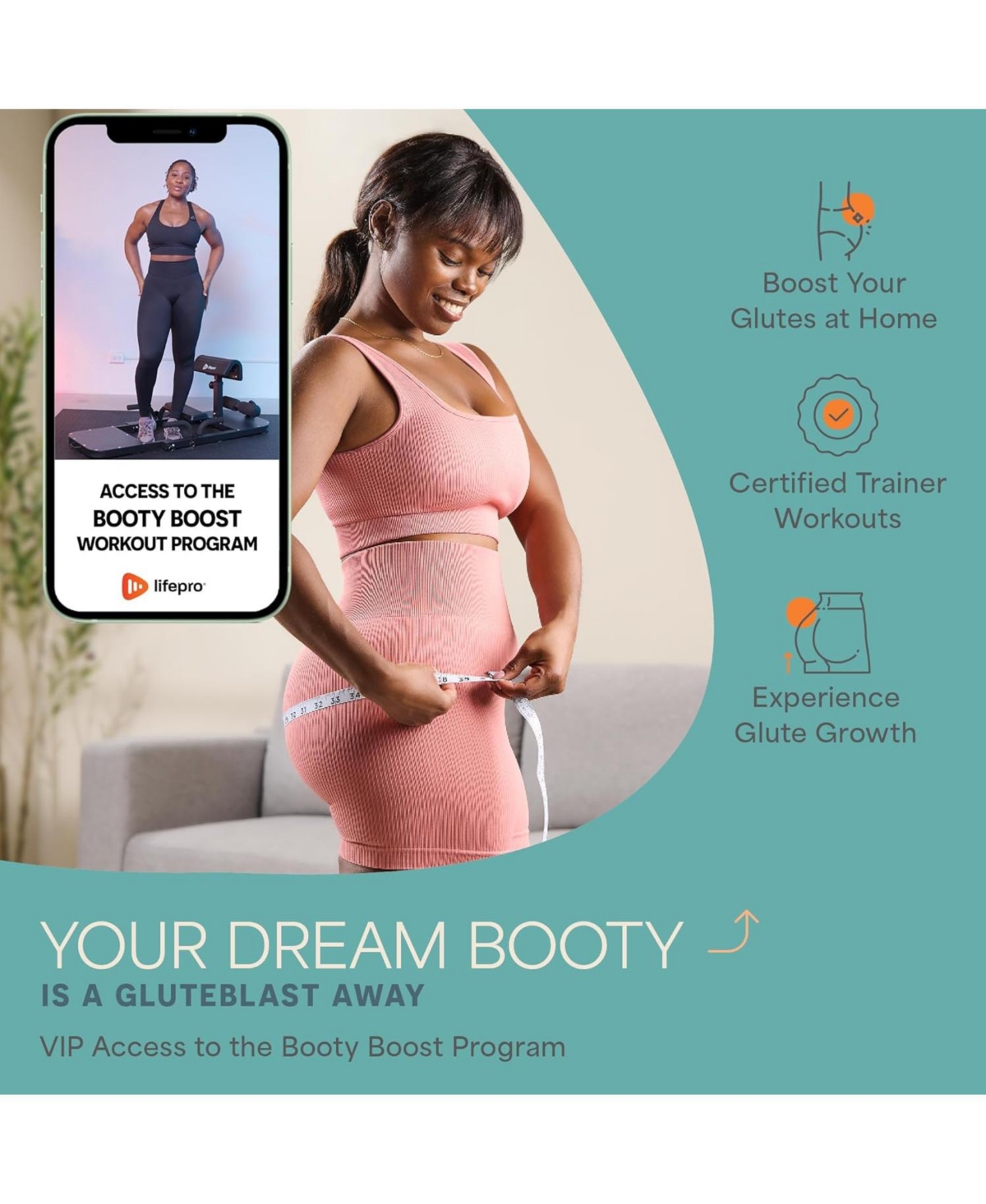 LifePro GluteBlast Hip Thrust Machine – Premium Home Gym Glute & Squat Bench with Resistance Bands