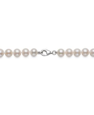 Cultured Freshwater Pearl (7.5-8.5mm) Necklace in Sterling Silver