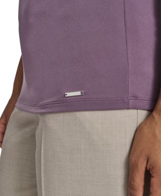 Women's Drape Front Short-Sleeve Top