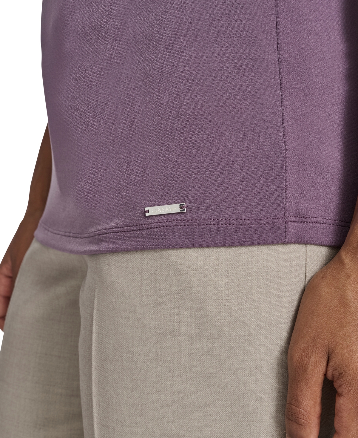 Calvin Klein Women's Drape Front Short-Sleeve Top