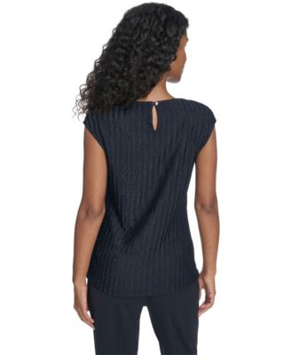 Women's Textured Cap Sleeve Top