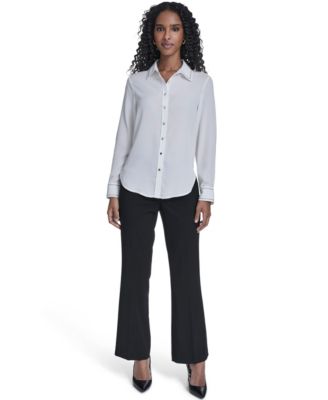 Women's Decorated Button-Down Top