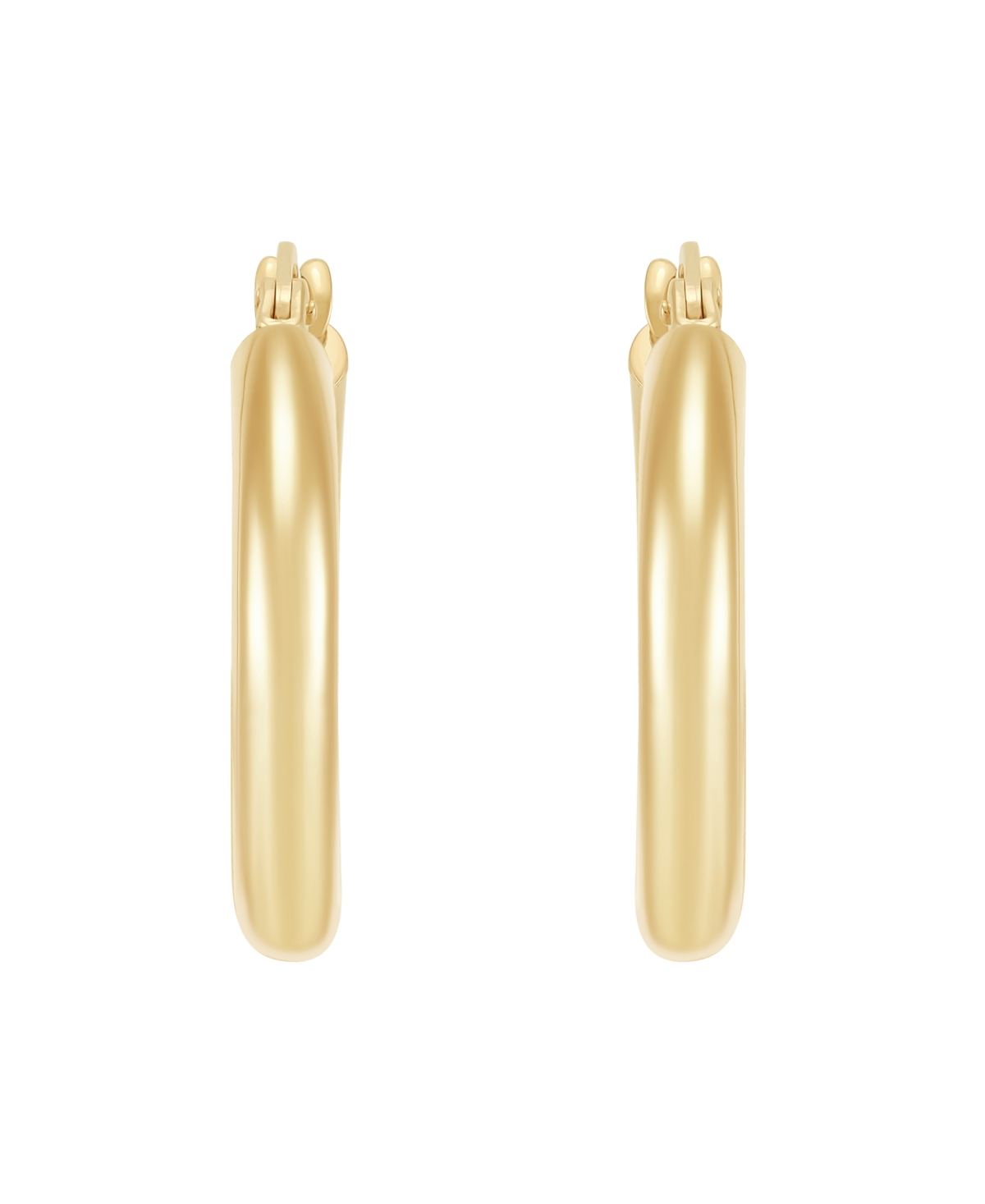 Macy's Polished Tube Hoop Earrings in 14K Yellow Gold