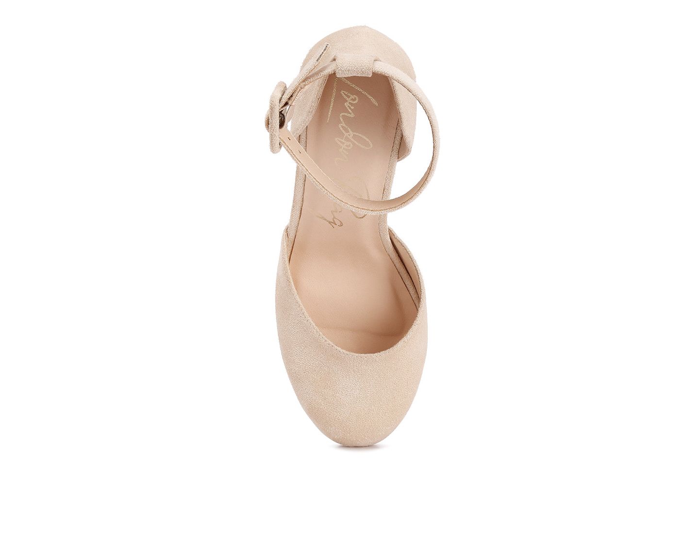 Женские сандалии London Rag Inigo Interchangeable Ankle Strap Platform, цвет: Бежевый — фото 6