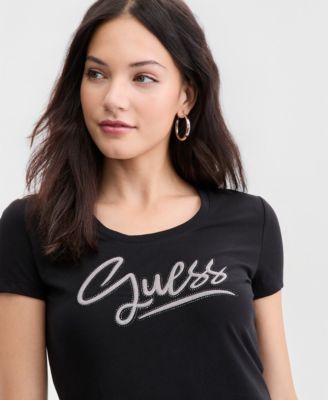 Women's Short-Sleeve Script-Logo T-Shirt
