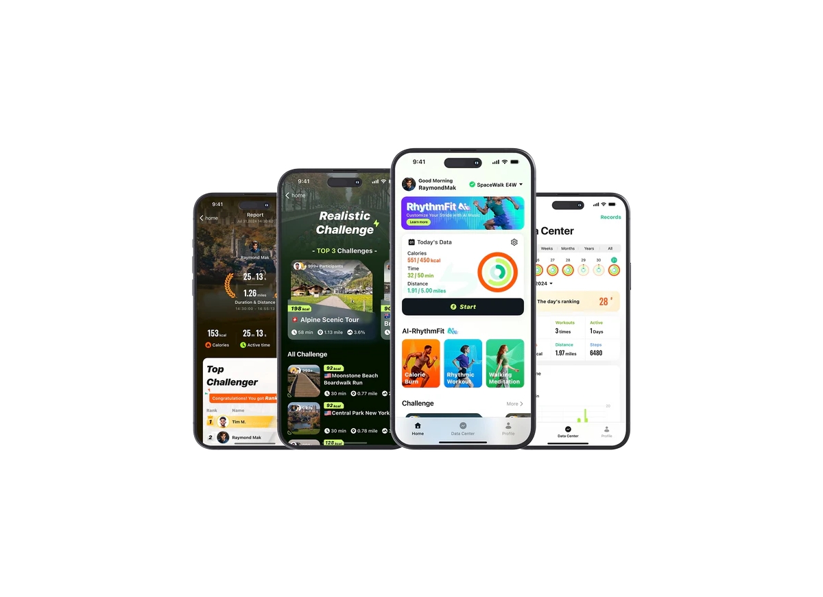 Walking Pad, Under Desk Treadmill, Urevo Smart Compact Treadmill for Home Office, Quiet Foldable Treadmill with Remote Control, App Workout Tracking