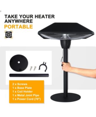 1500 Watt Electric Tabletop Patio Heater,Heats up to 12 sq. ft,steady, and quiet heat