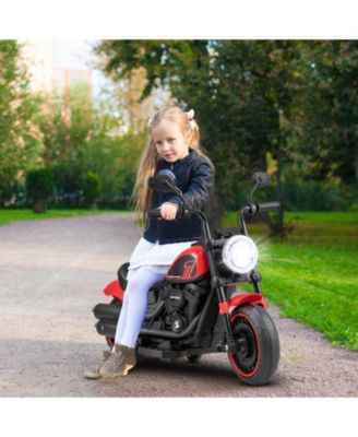 Kids Electric Motorcycle with Training Wheels and LED Headlights