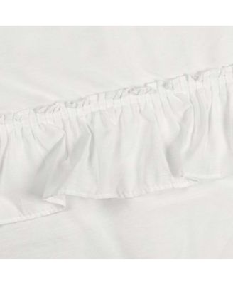 Ellis Stacey 1.5" Rod Pocket High Quality Fabric Solid Color Window Ruffled Swag 60"x38" Ice Cream