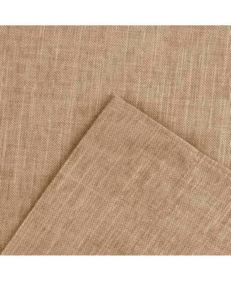 Ellis Lisa Solid Color Poly Cotton Add Touch of Color to Room 1.5" Rod Pocket Duck Fabric Tailored Tiers Tan
