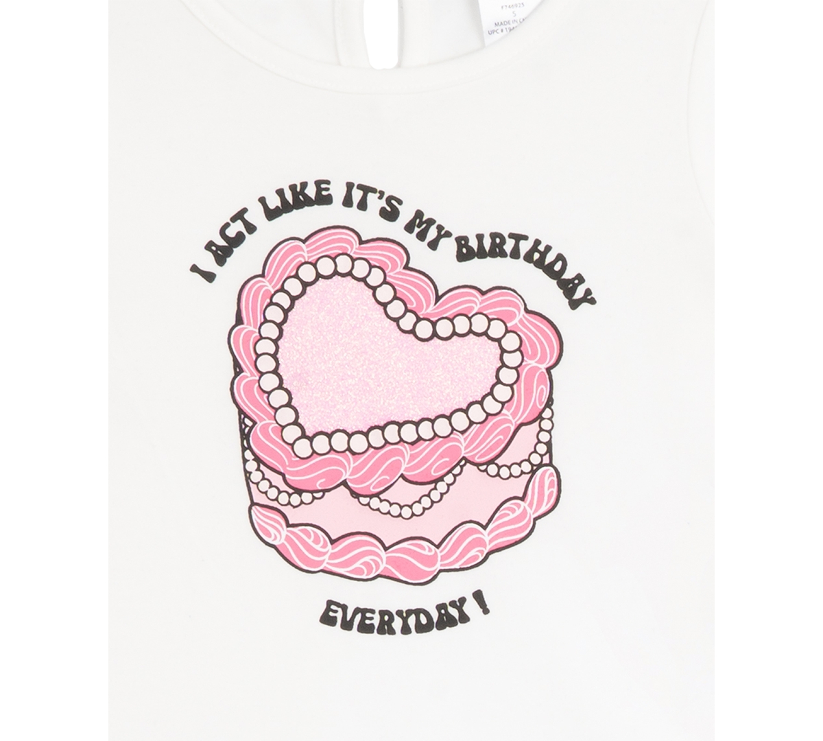 Rare Editions Girls 4T-6X T-Shirt, Vest, and Bell-Bottom Pants, 3-Piece Set