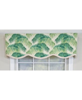 100% Cotton Tortola Provance Fully lined Windows Rod Pocket Valance 50" x 15" Green