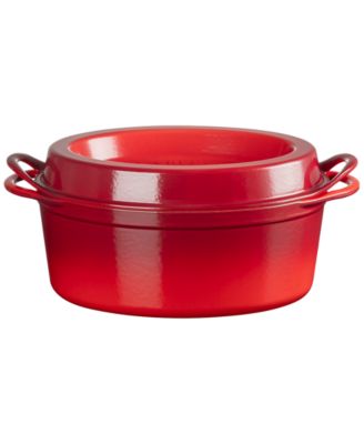 Enameled Cast Iron 7.25-Quart Traditional Oval Doufeu Dutch Oven