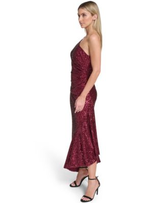 Women's Social Sequin One Shoulder Dress