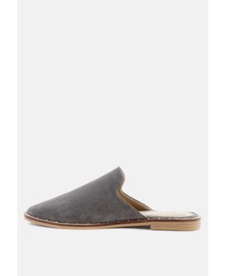 Womens Lia Handcrafted Canvas Mules