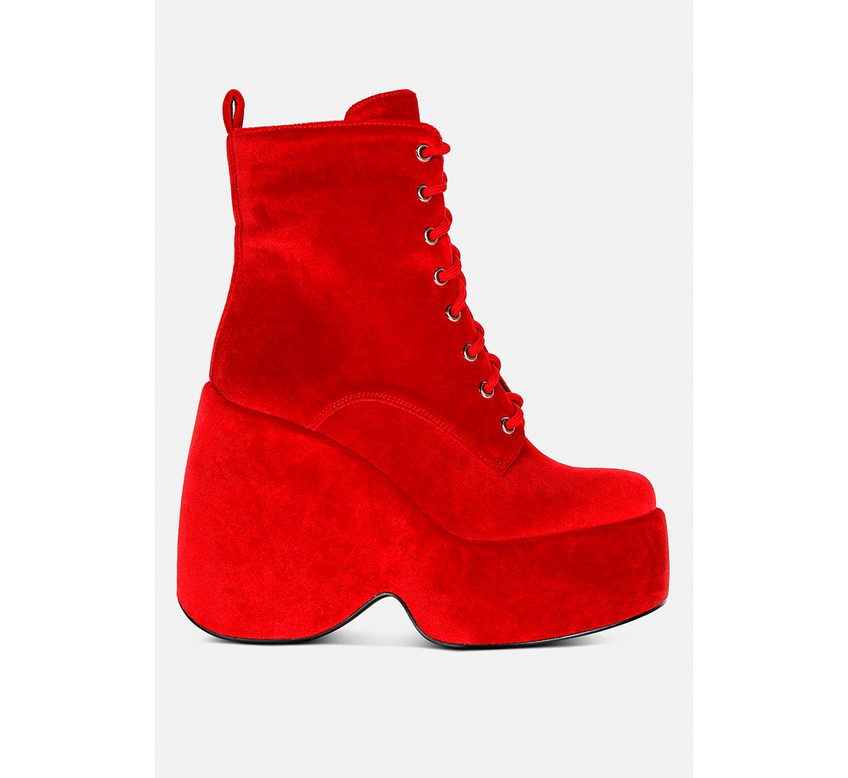 Ashcan Womens High Platform Velvet Ankle Boots