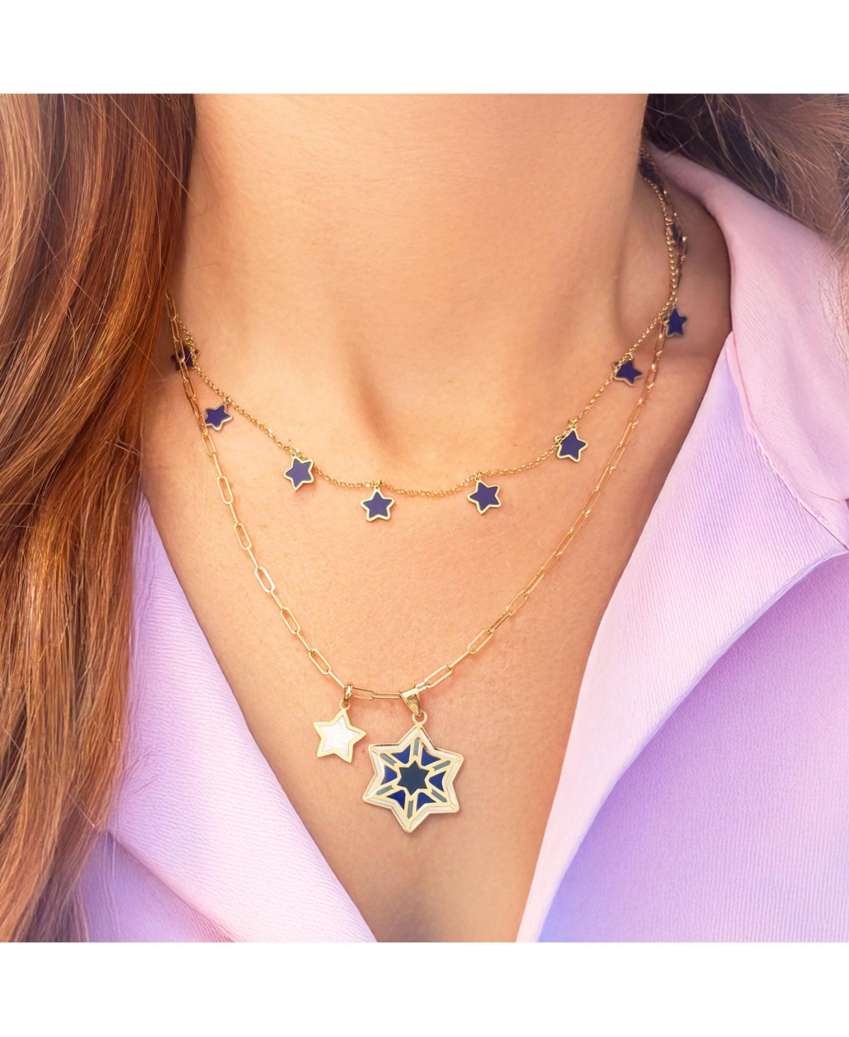 The Lovery Mother of Pearl Star Charm 14K Gold millimeters