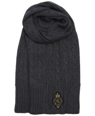 Cable Crest Patch Scarf