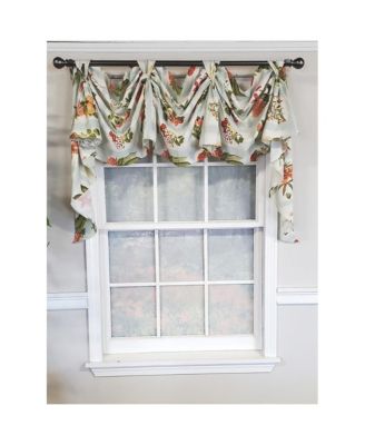 Luxurious Modern Design Garden Pallet Victory Swag 3-Scoop Window Valance 50" x 25" Robins Egg