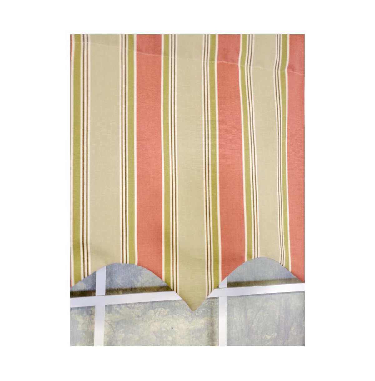 Rlf Home Thalia Regal 3" Rod Pocket Lining Luxurious and Elegant Window Treatment Valance 50" x 17" Melon