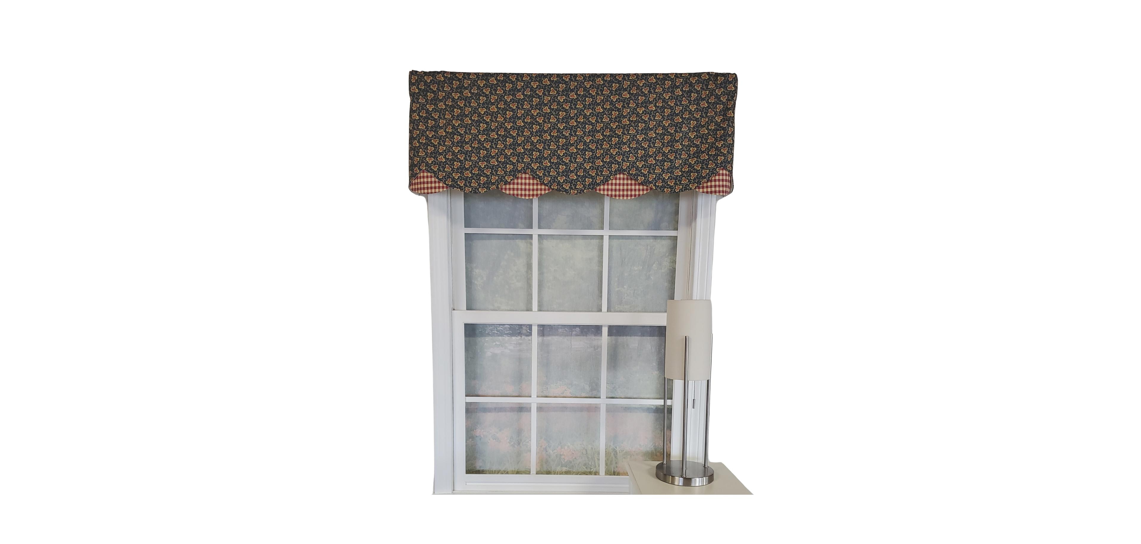 Rlf Home 3" Rod Pocket High Quality Fabric Andover Petticoat Valance for Windows 50" x 15"