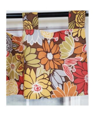 4" Top Tab High Quality Fabric Flormania Tab Valance for Windows 50" x 16" Multi