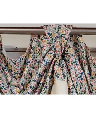 3" Rod Pocket High Quality Fabric Banded Petite Flower 3-S Victory Swag for Windows 54" x 15" Multi