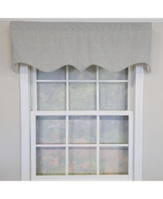 100% Cotton Seersucker Regal With Poly/Cotton Ivory lining Rod Pocket Valance 50" x 16" Black