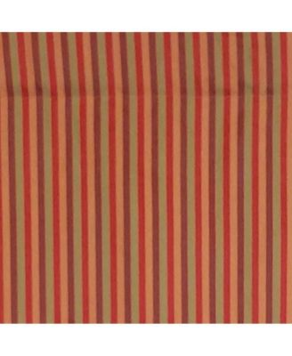 Roman Stripe Regal 3" Rod Pocket Lining Luxurious and Elegant Window Treatment Valance 50" x 17" Orange