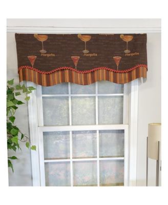Margarita Glory 3" Rod Pocket Lining Luxurious and Elegant Window Treatment Valance 50" x 16" Oakwood