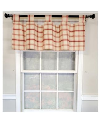 4" Top Tab High Quality Fabric Al Fresco Tab Valance for Windows 50" x 16" Burgundy