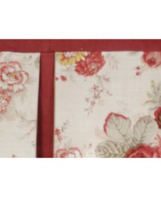 3" Rod Pocket High Quality Fabric Norfolk Pleated Valance for Windows 50" x 16" Red