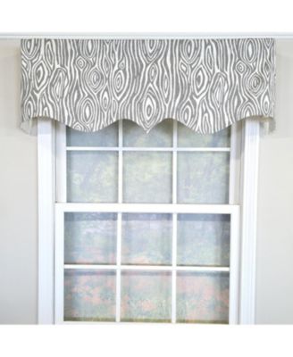 100% Cotton Nyx Regal  Fully lined Windows Rod Pocket Valance 50" x 17"  Gray