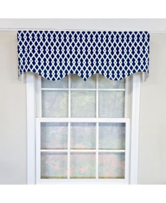 100% Cotton Jewel Regal  Fully lined Windows Rod Pocket Valance 50" x 17"  Navy