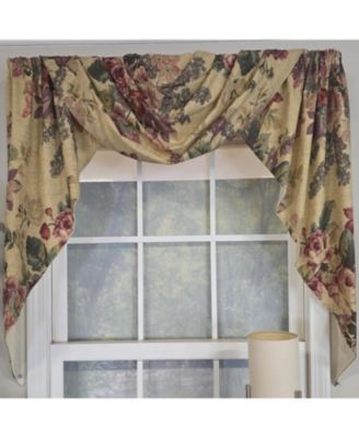 100% Cotton 3-PC Terrene Swag/Jabot Set Fully lined Rod Pocket Valance 58" x 34"  Multi