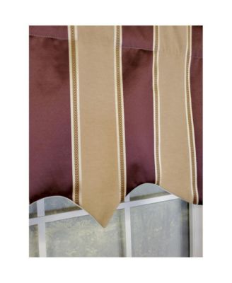 Bengal Stripe Regal 3" Rod Pocket Lining Luxurious and Elegant Window Treatment Valance 50" x 17" Egg Plant