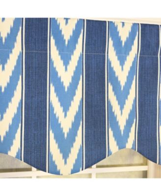 100% Cotton Sonar Provance  Fully lined Windows Rod Pocket Valance 50" x 15"  Blue