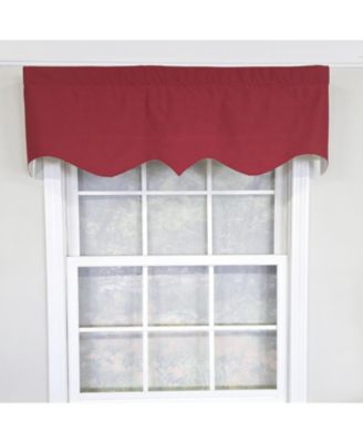 100% Cotton Twill Regal  Fully lined Windows Rod Pocket Valance 50" x 17"  Red