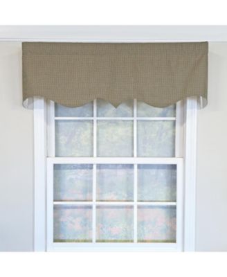 100% Cotton Pin Check Regal  Fully lined Windows Rod Pocket Valance 50" x 17"  Black