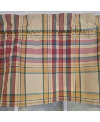 100% Polyester Syon Park Tailored  Unlined Windows Rod Pocket Valance 51" x 12"  Amber
